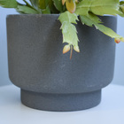 Arranjo De Flor De Maio Toque Real No Vaso Cumbuca Cinza | Fo